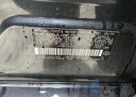 2009 Lexus Is 250 из США, поврежденный, VIN JTHBK262095101951